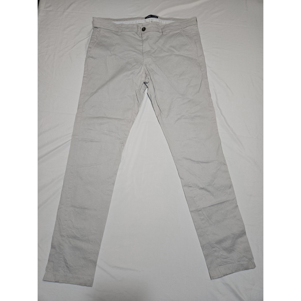 Max Skinny Fit Cotton Womens Pants Slacks Size 36 Grey Stretch MidRise See Pic